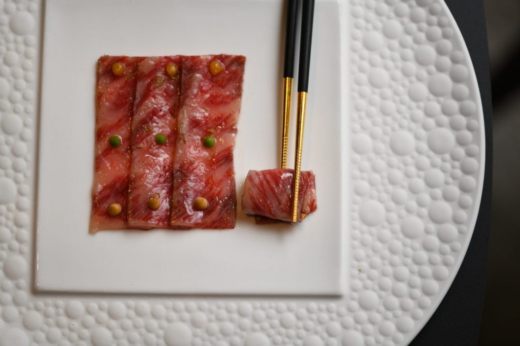 Ba Restaurant, carpaccio di wagyu di ozaki