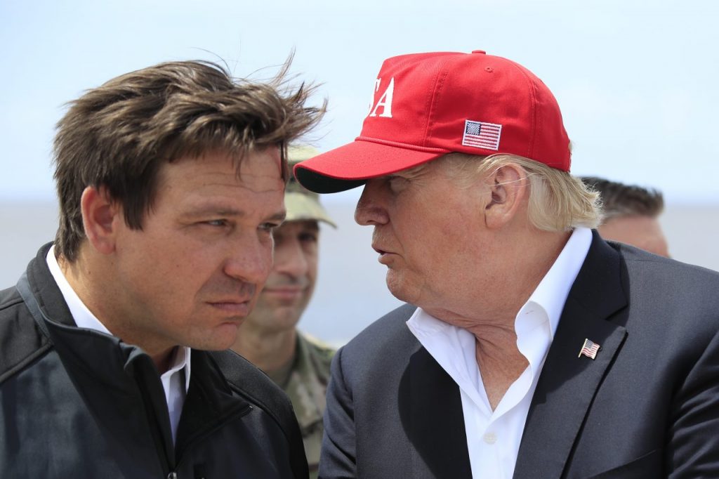 DeSantis e Trump in Florida nel 2019