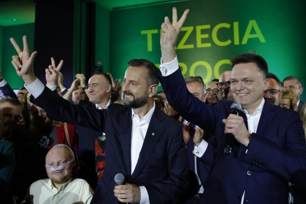 I leader di Terza Via, da sinistra Kosiniak-Kamysz e Hołownia