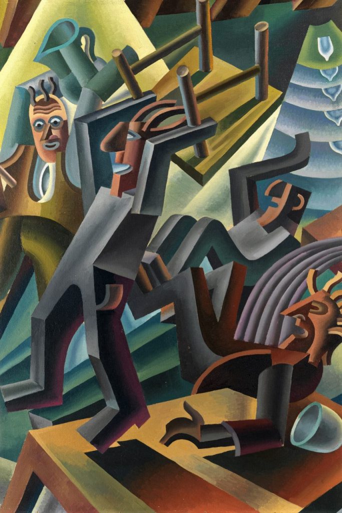 Fortunato Depero La rissa rustica, (1936), Mart, Museo di arte moderna e contemporanea di Trento e Rovereto Fondo Depero