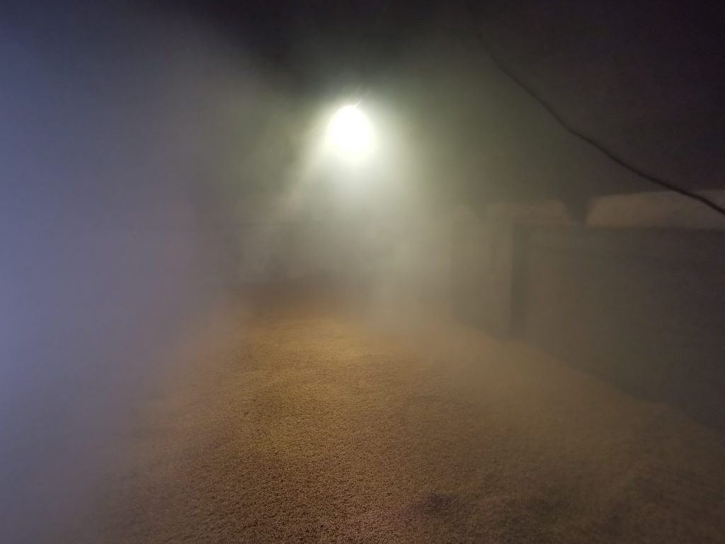 Il fumo durante l'essiccazione del malto (credits Claudio Riva)
