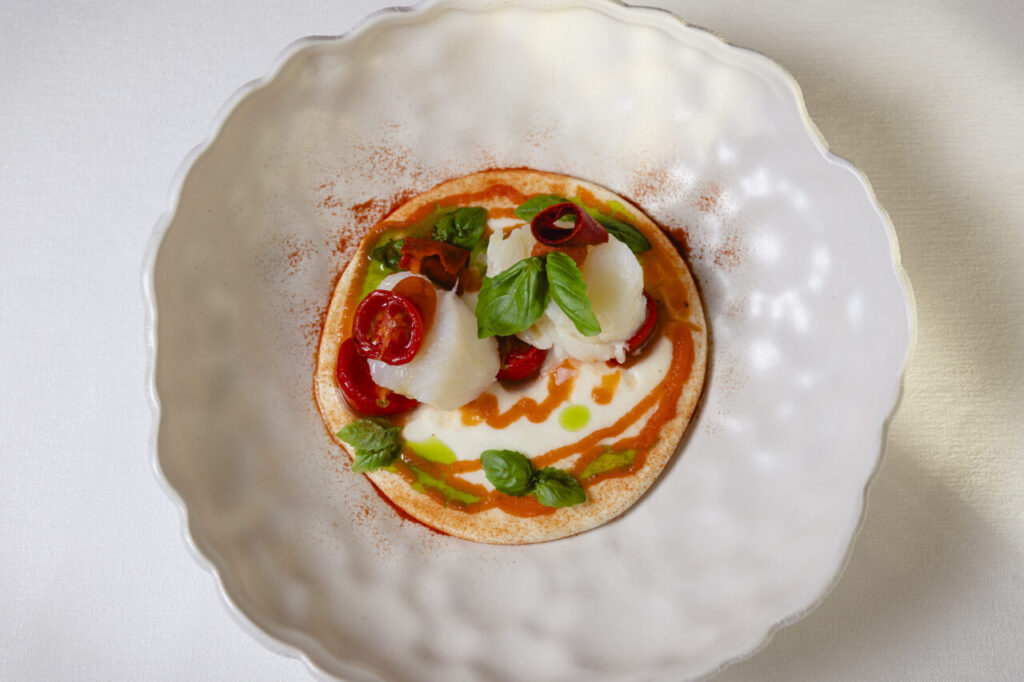 Caprese di baccalà al ristorante Rubacuori (credits Château Monfort)