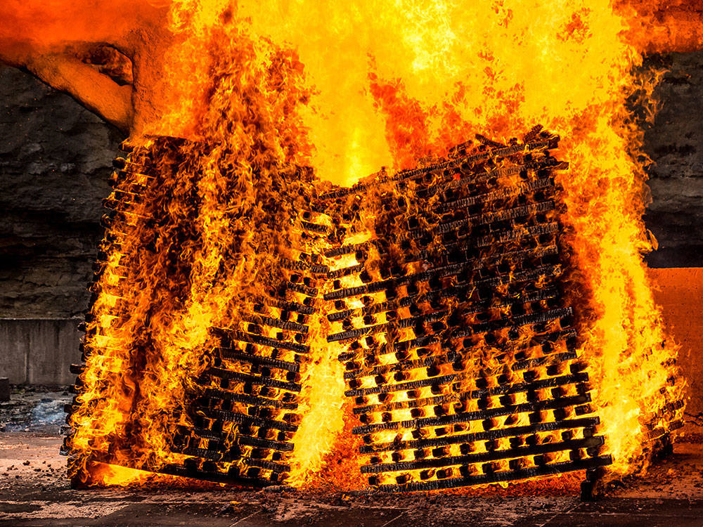 La produzione di carbone da Jack Daniel's (credits Jack Daniel's)
