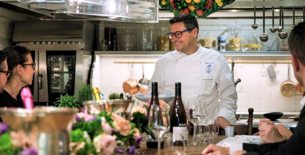 Alberto Fol, executive chef di The Gritti Palace, allo chef's table (credits The Gritti Palace, Club del Doge)